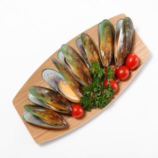 【華得水產】紐西蘭特級半殼淡菜2包(800g/包)