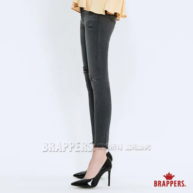 【BRAPPERS】女款 新美腳ROYAL系列-低腰彈性八分窄管褲(灰黑)