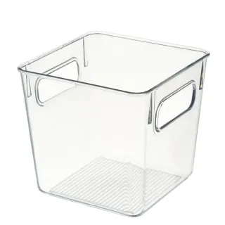 【樂邦】透明手提小方型收納盒2入(15.5x15.5x15cm)