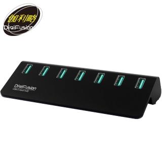 【伽利略】伽利略 USB3.2 Gen2 7埠 Hub 鋁合金 黑(H718S-BK)