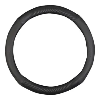 【一朵花汽車百貨】日產 NISSAN 消光碳纖維真皮方向盤套 方向盤套 方向盤皮套