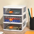 【Dagebeno荷生活】可疊加透明抽屜桌面收納盒上班族學生桌面收納盒(5層)