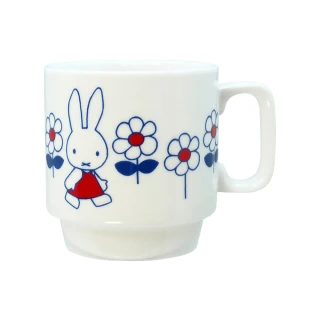 【Miffy 米飛】日本金正陶器 米菲兔hanahana陶瓷馬克杯(日本製 日本原裝進口瓷器)