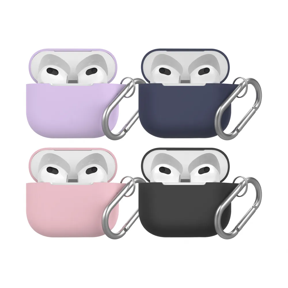 【AHAStyle】AirPods 3 連體式設計矽膠保護套 經典掛鉤款