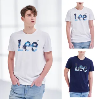 【Lee 官方旗艦】男裝 短袖T恤 / 椰子樹 大LOGO 共2色 標準版型(LL210138K14 / LL210138ANJ)