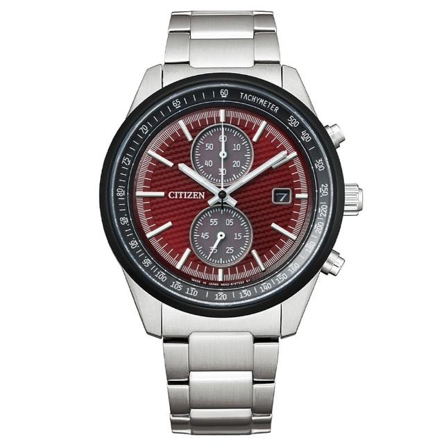 【CITIZEN 星辰】東京.紅限量版GENTS藍寶石不鏽鋼帶錶41mm (CA7034-96W)618年中慶