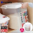 【日本INOMATA】掀蓋式透明儲米箱10KG附量米杯(儲米 收納 掀蓋)