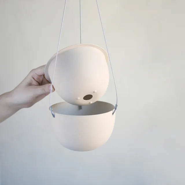 【Kinto】PLANT POT 盆栽吊籃_米色 17.4cm