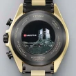 【CITIZEN 星辰】HAKUTO-R黑金鋼GPS私人月球黑白蝶貝月球限定黑金鋼超級鈦鋼帶錶42mm(CC4016-75E)