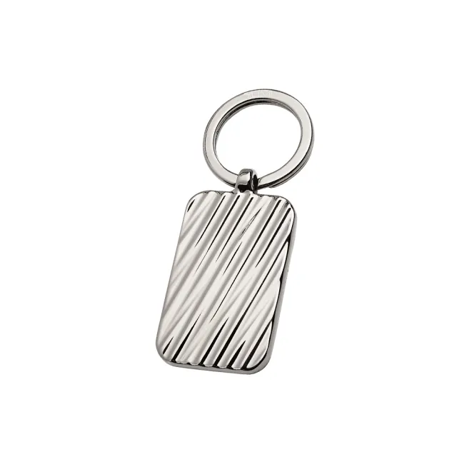 【TUMI】刻紋裝飾鑰匙圈-金屬灰/ 鐵灰色