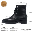 【TINO BELLINI 貝里尼】帥勁潮流牛皮綁帶靴TF8532(黑)