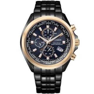 【CITIZEN 星辰 官方授權】亞洲限定款 光動能計時電波手錶-44mm 禮物(AT8206-81L)