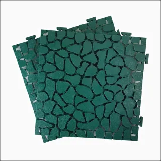 【特力屋】石紋組合地墊 浴室地墊 30x30cm4入綠色
