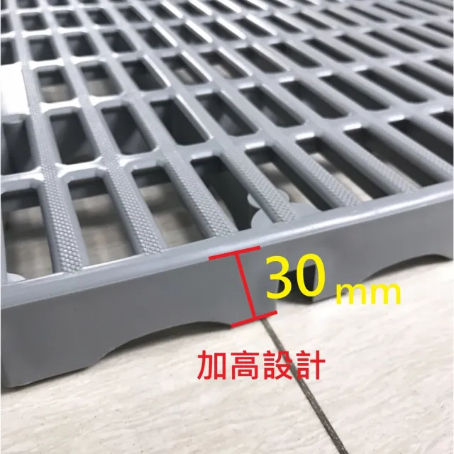 【特力屋】安適耐酸棧板 組合塑膠墊 60*90cm 灰色