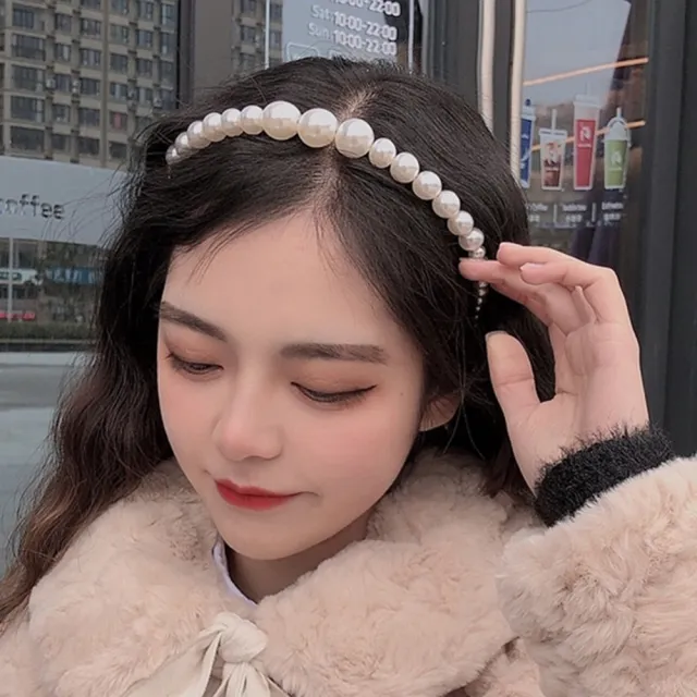 【Emi 艾迷】韓系名媛氣質珍珠髮箍