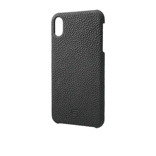【Gramas】iPhone Xs Max 6.5吋 手工德國真皮背蓋(黑)