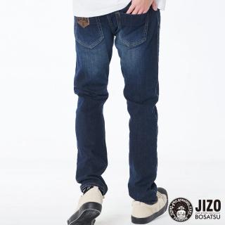 【BLUE WAY】地藏貼皮剪接彈性直筒褲-地藏小王