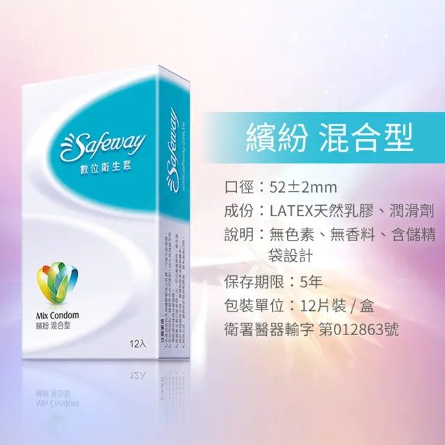 【Safeway 數位】水感滑潤型保險套12入/盒(情趣職人)