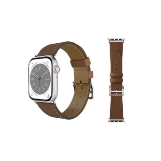【魚骨牌 SwitchEasy】Apple Watch Ultra2/Ultra/9/8/7/6/5/4/3/SE Classic 真皮錶帶(通用最新S9/Ultra 2)