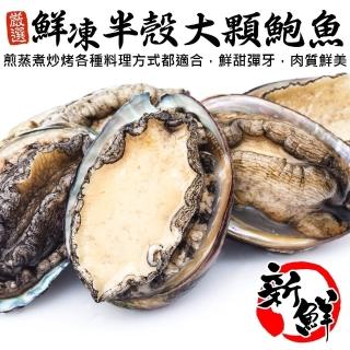 【三頓飯】鮮凍大顆半殼九孔鮑魚(2包_18顆/1kg/包)