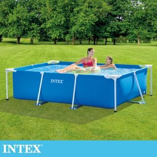 【INTEX】簡易裝長方型框架游泳池/戲沙池220x150x60cm 1662L(28270)