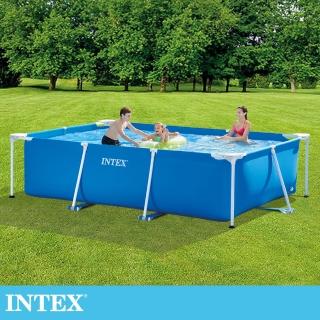 【INTEX】簡易裝長方型框架游泳池/戲沙池300x200x75cm 3834L(28272)