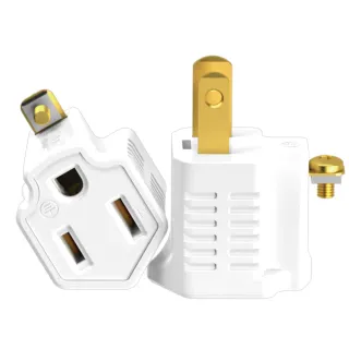 【katai】3孔轉2孔MIT台灣製造電源轉接頭2入組(插座轉接器 PAD-32W-1)