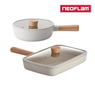 【NEOFLAM】韓國製寶貝炒鍋18CM+早午餐煎鍋29CM(IH、電磁爐適用)