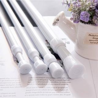 【寶盒百貨】40-70cm旋轉型 彈簧式伸縮桿 鐵製白漆 門簾桿(免工具 簡易安裝 窗簾桿桿 浴簾桿 曬衣桿)