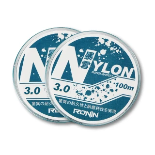 【RONIN 獵漁人】暴雪水藍斑點隱形尼龍線 100米(入水即隱)
