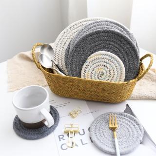 【LuvHome】北歐風編織隔熱餐墊2入(編織 隔熱 耐用 時尚)