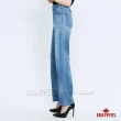 【BRAPPERS】女款 Boy Friend系列-全棉割破中寬版直筒褲(淺藍)