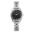 【CITIZEN 星辰】光動能優雅黑x銀不鏽鋼錶帶時尚腕錶(EM0680-70E)