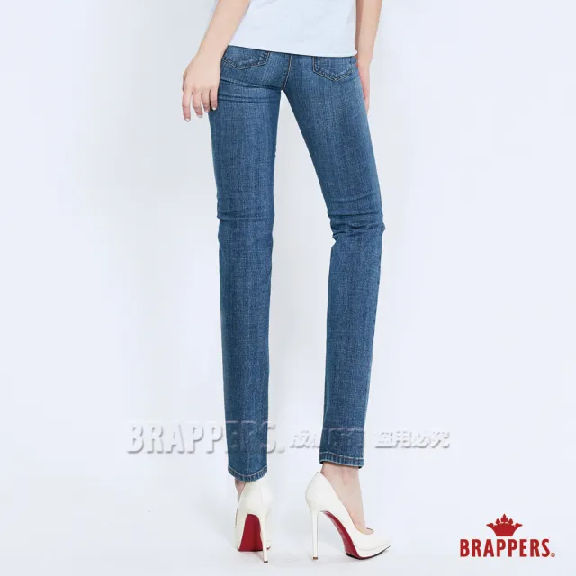 【BRAPPERS】女款 新美腳 ROYAL系列-低腰彈性直筒褲(淺藍)