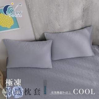 【ISHUR 伊舒爾】極凍涼感枕套1入 臺灣製造(兩色任選/枕頭套/速達)