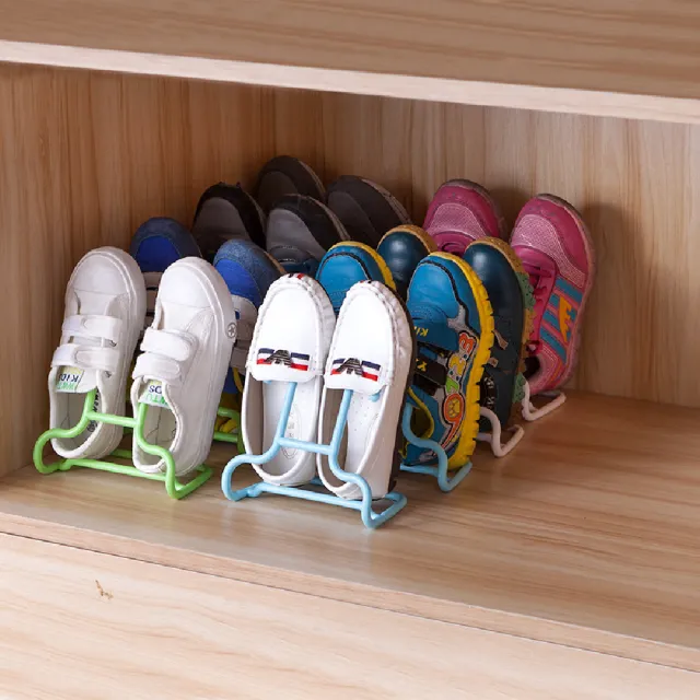【Dagebeno荷生活】二合一兒童鞋架晾曬架 輕鬆取鞋節省空間(1組二入)