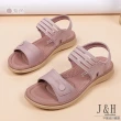 【J&H collection】時尚潮流舒適兼具平底涼鞋(現+預  黑色 / 粉色 / 紫色)