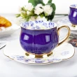 【Royal Duke】骨瓷咖啡杯組含苞待放系列-紫(兩杯兩碟咖啡杯組)