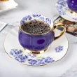【Royal Duke】骨瓷咖啡杯組含苞待放系列-紫(兩杯兩碟咖啡杯組)