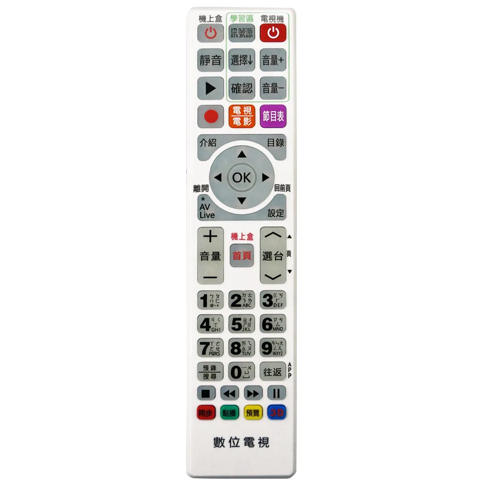 【全區版】第四台有線電視數位機上盒遙控器  MOD-4000(白色)