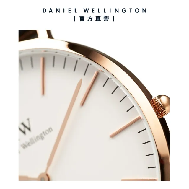 【Daniel Wellington】DW 手錶  Classic Durham 40mm淺棕真皮皮革錶-玫瑰金框(DW00100109)