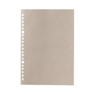 【MUJI 無印良品】書型可撕活頁紙/5mm方格/20孔/50頁/灰/A5