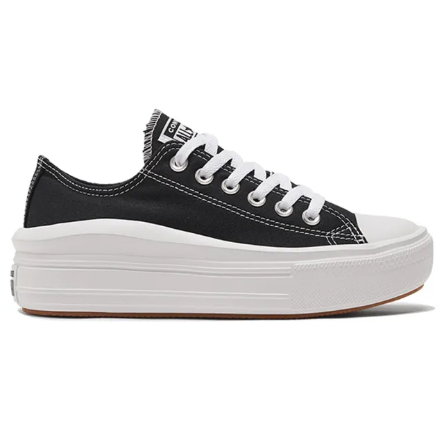 【CONVERSE】休閒鞋 女鞋 帆布鞋 運動 低筒 厚底 CTAS MOVE OX BLACK/WHITE/WHITE 黑 570256C