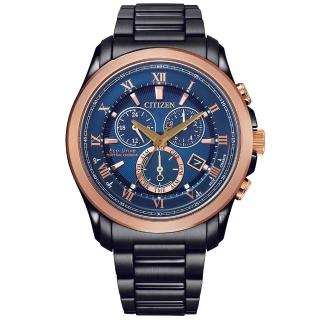 【CITIZEN 星辰】亞洲限定款光動能萬年曆手錶-午夜藍 男錶 送禮 推薦(BL5546-81L)