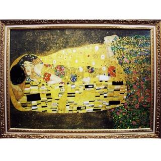 【開運陶源】Klimt克林姆-Kiss 吻(世界名畫 大幅 100x73cm)
