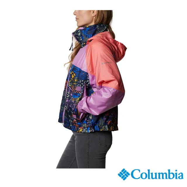 【Columbia 哥倫比亞 官方旗艦】女款-UPF40防潑水外套-印花(UWR03670FW / 防曬.防潑.休閒)