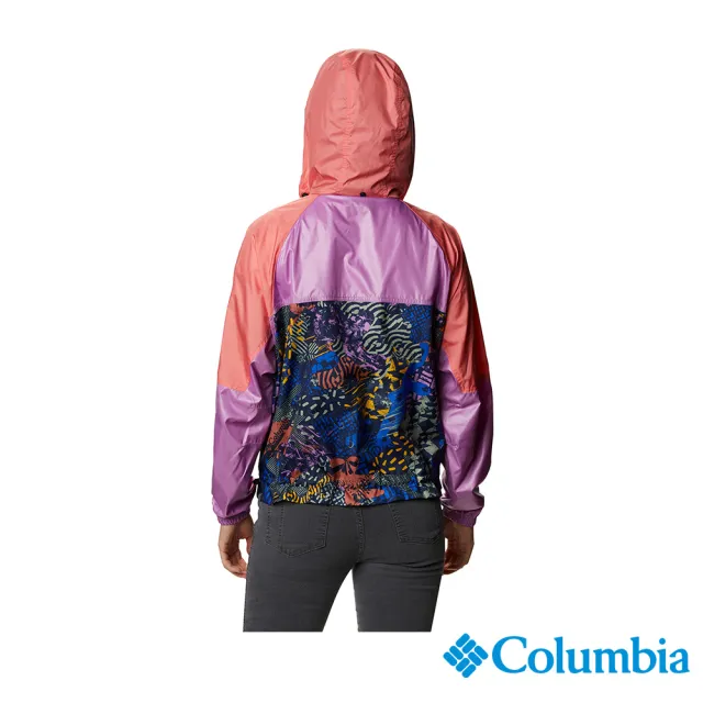 【Columbia 哥倫比亞 官方旗艦】女款-UPF40防潑水外套-印花(UWR03670FW / 防曬.防潑.休閒)