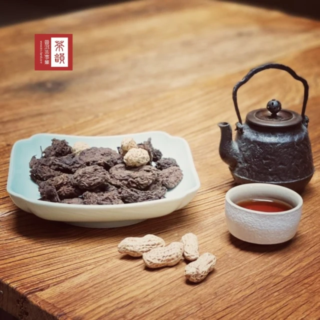 茶韻 普洱茶1993年勐海茶區老茶頭塊200g熟茶一組無農藥殘留茶葉禮盒(清甜解膩好夥伴 附小麻袋*1)