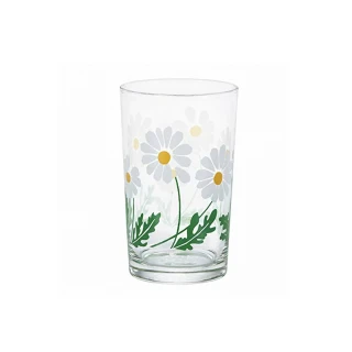 【ADERIA】日本製昭和系列復古花朵水杯200ML-雛菊款(昭和 復古 玻璃杯)