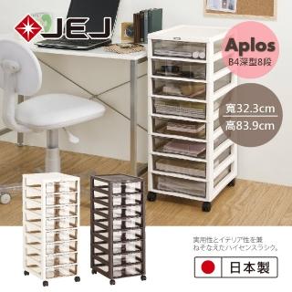 【JEJ ASTAGE】APLOS B4系列 檔案小物收納櫃深型8抽 米色 附輪